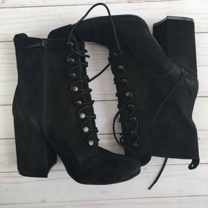 Kendall and Kylie Leather lace up boot